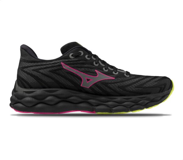 Scarpa Mizuno Wave Sky 8 uomo nera fucsia