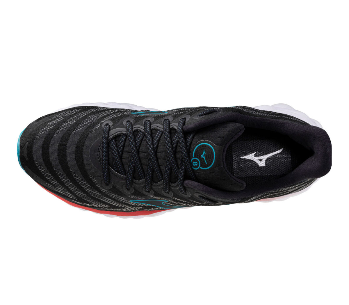 Tomaia Scarpa Mizuno Wave Sky 8 uomo nera celeste