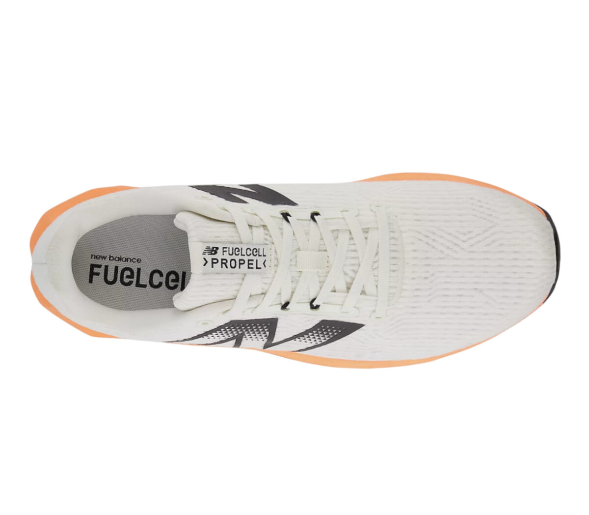Tomaia Scarpa New Balance FuelCell Propel v5 uomo bianca arancione