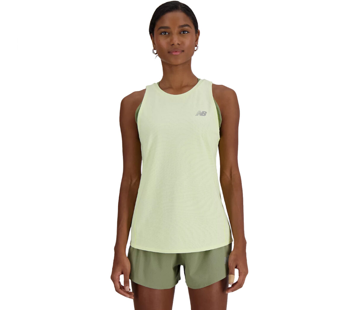 Canotta New Balance Jacquard Slim Tank donna gialla