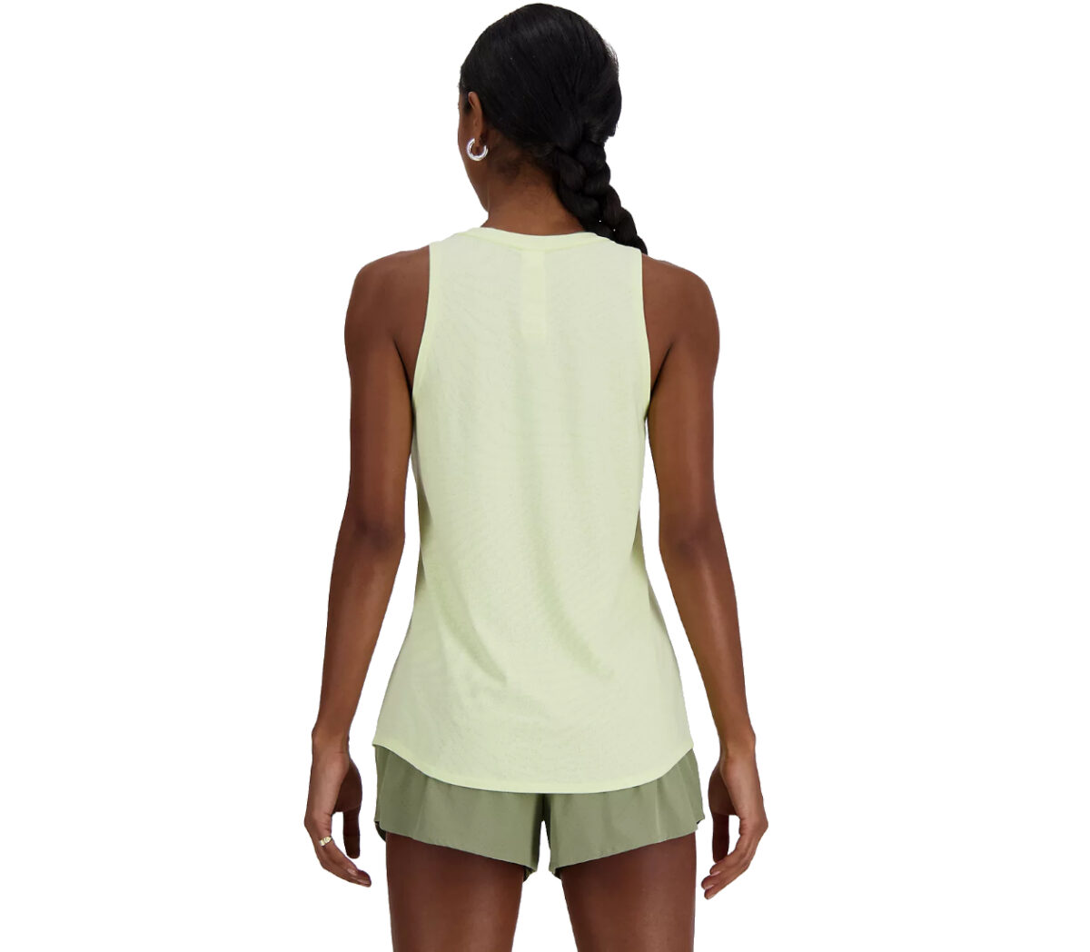 Dietro Canotta New Balance Jacquard Slim Tank donna gialla