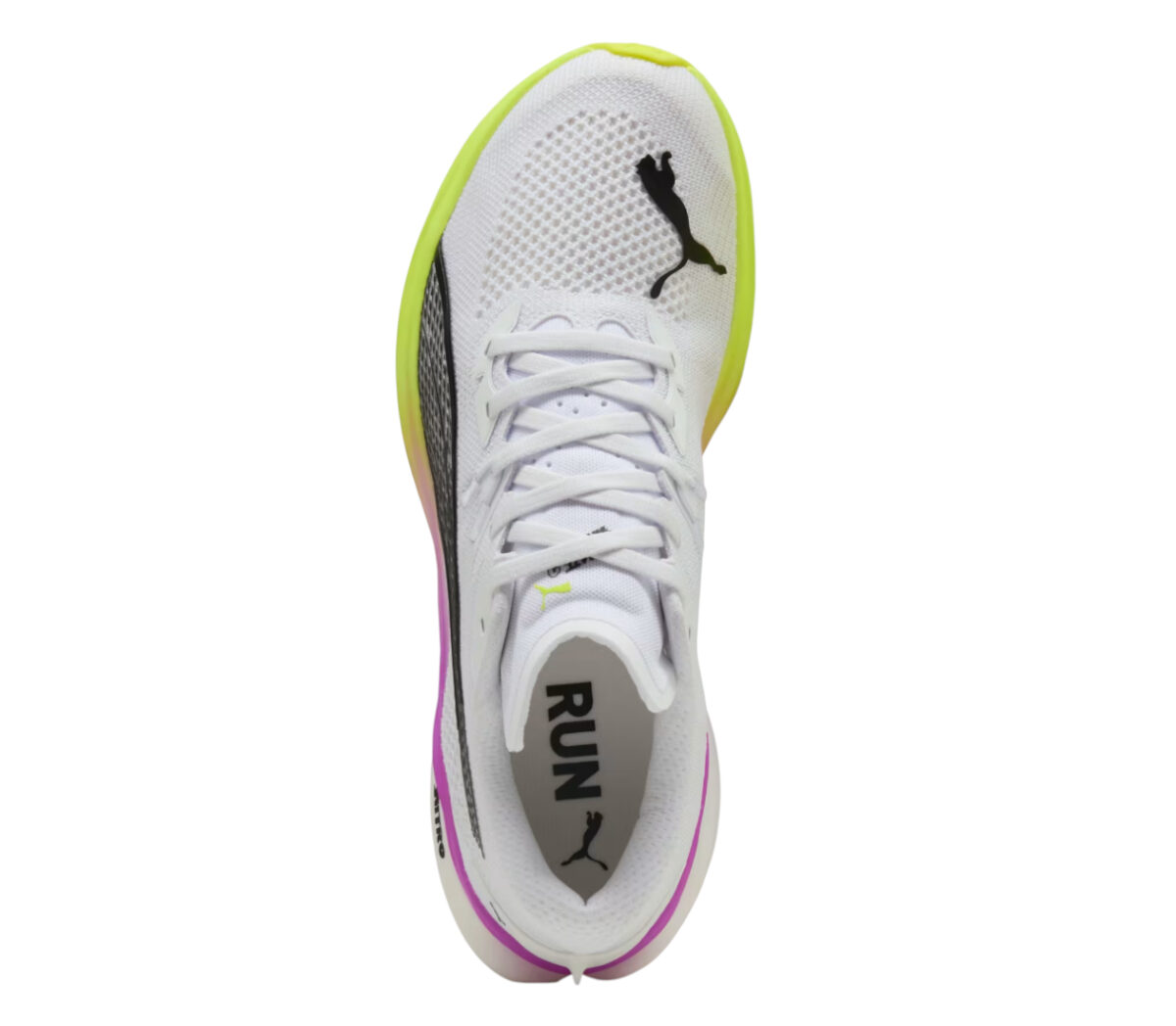 Tomaia Scarpa Puma deviate nitro 3 uomo bianca gialla