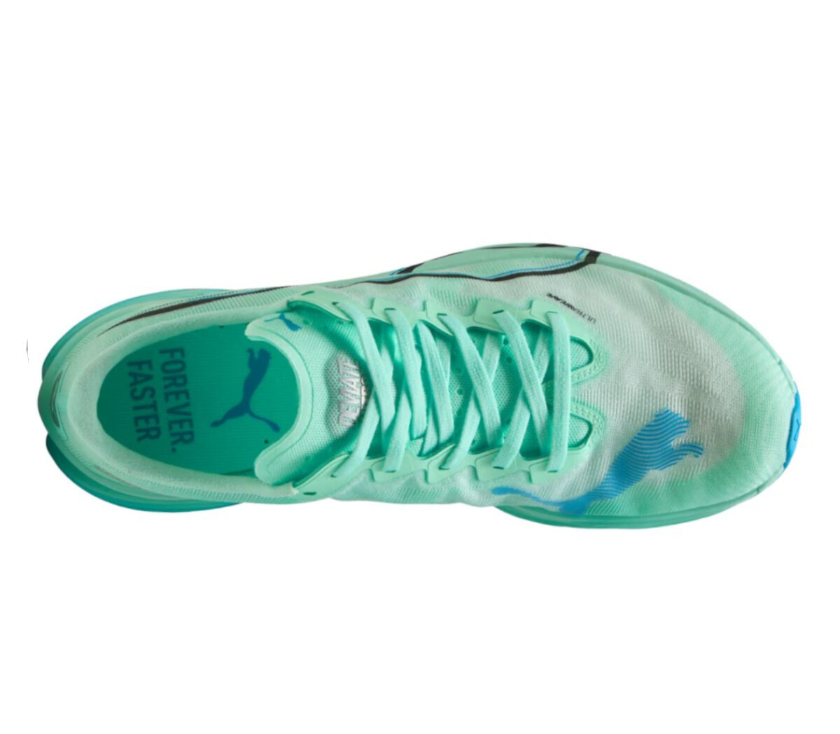 Tomaia Scarpa Puma Deviate Nitro Elite 3 uomo verde acqua