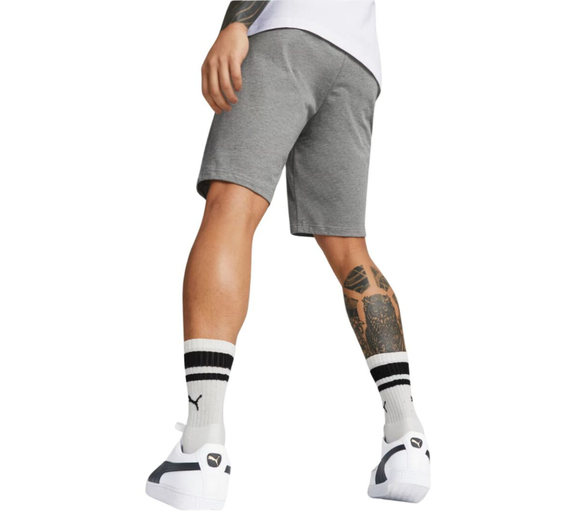 Dietro Short Puma ESS Jersey Short uomo grigi