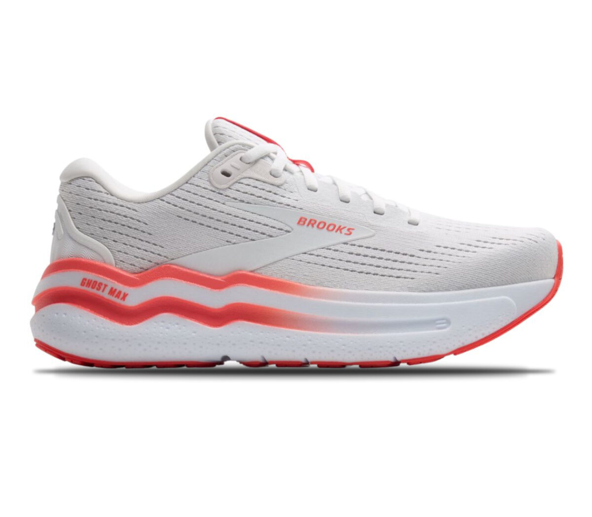 Scarpa Brooks Ghost Max 2 donna bianca arancione