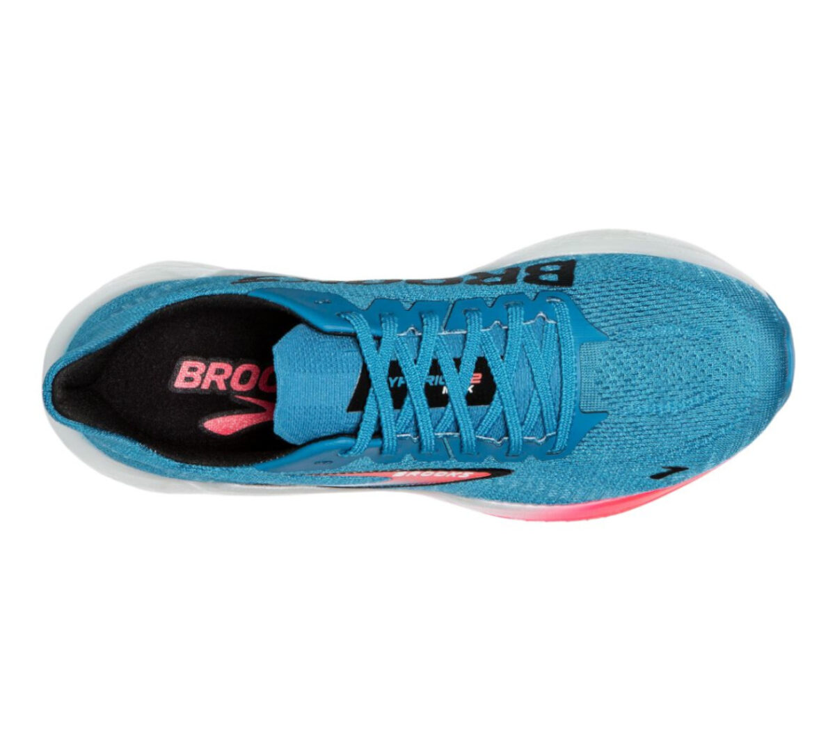 Tomaia Scarpa Brooks Hyperion Max 2 uomo celeste rossa