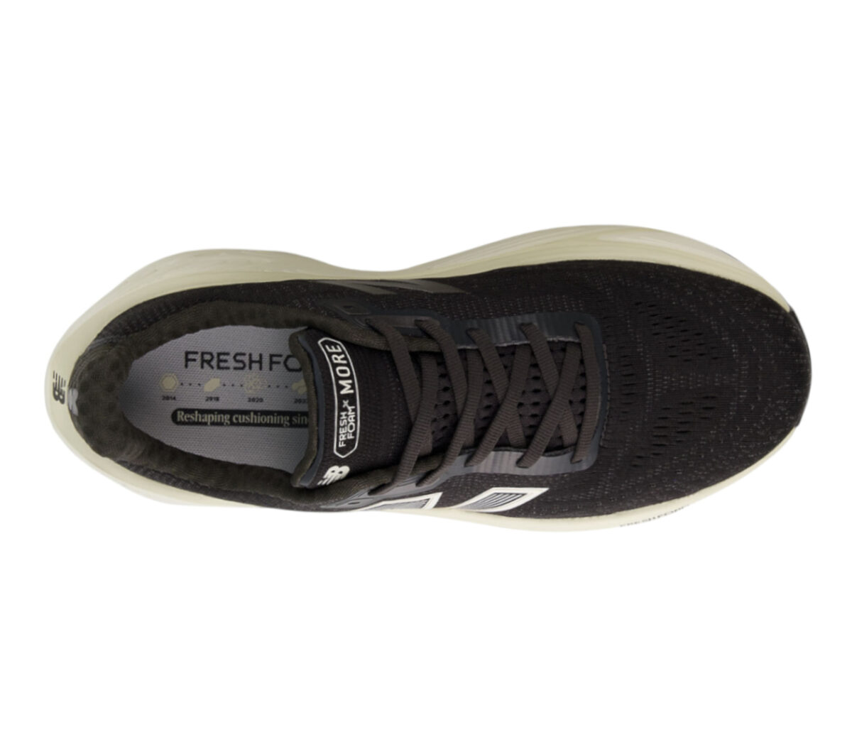 Tomaia Scarpa New Balance Fresh Foam X More v5 uomo nera bianca