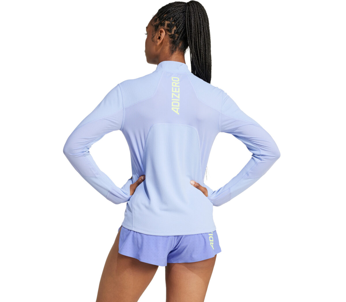Dietro Felpa Adidas Adizero ¼ Z donna celeste