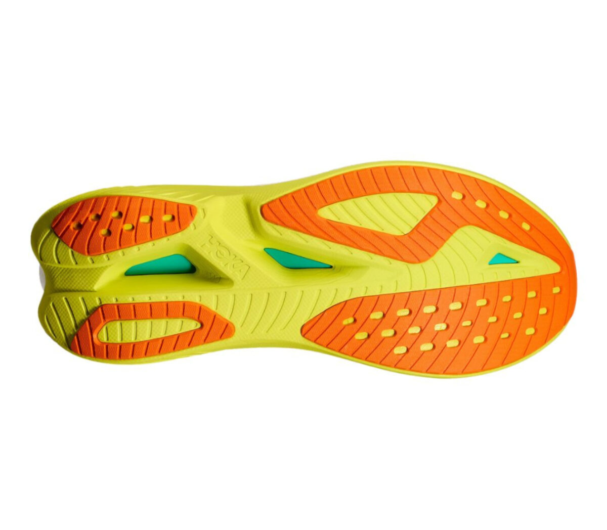 Suola Scarpa Hoka Mach X2 uomo bianca gialla