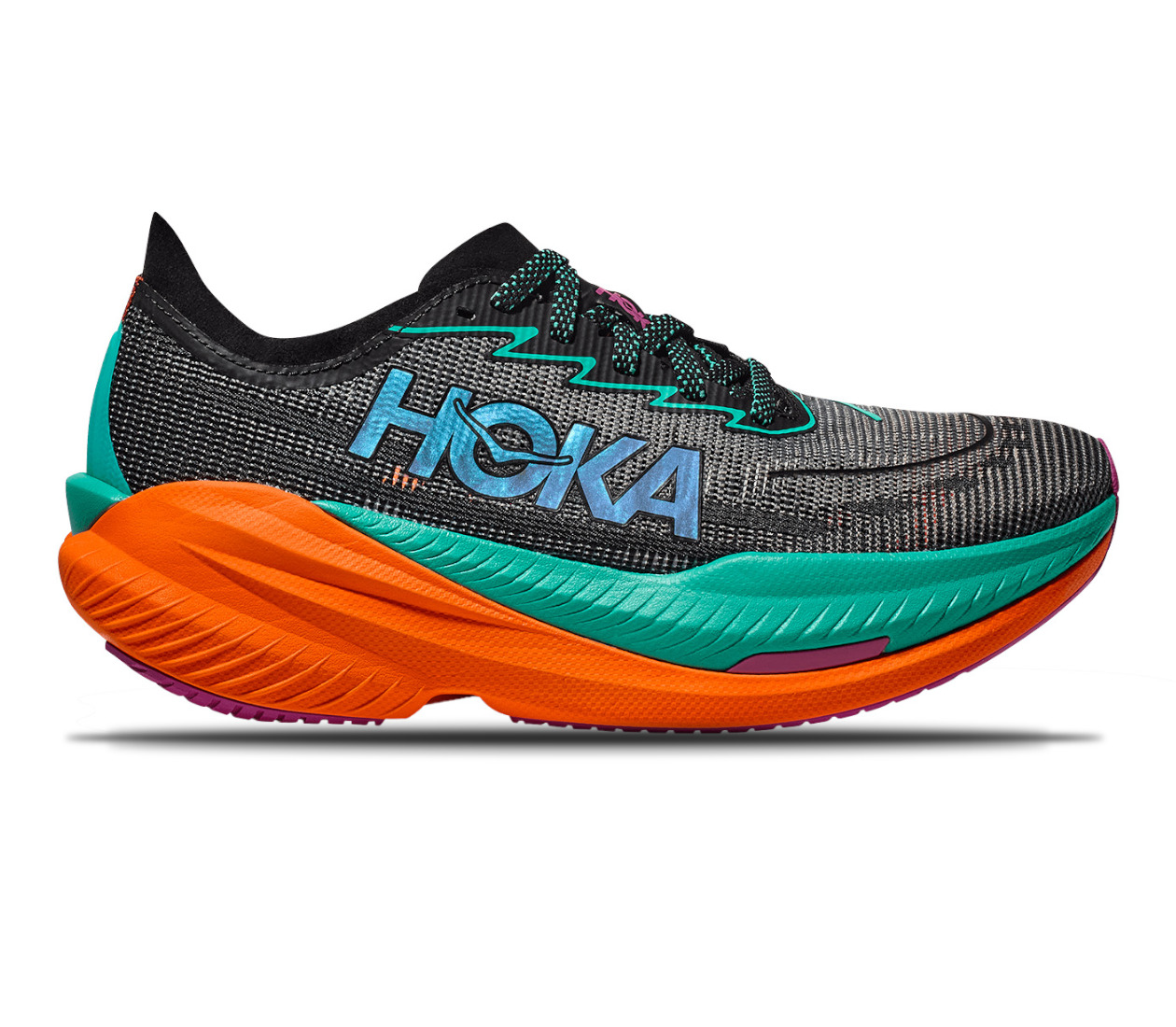 Scarpa Hoka Mach X2 uomo grigia verde arancione