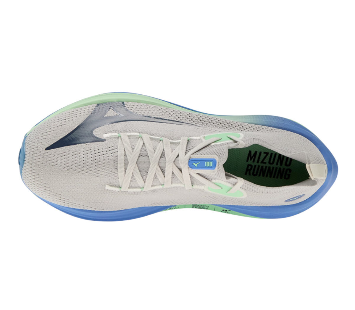 Tomaia Scarpa Mizuno Wave Neo Vista uomo grigia blu