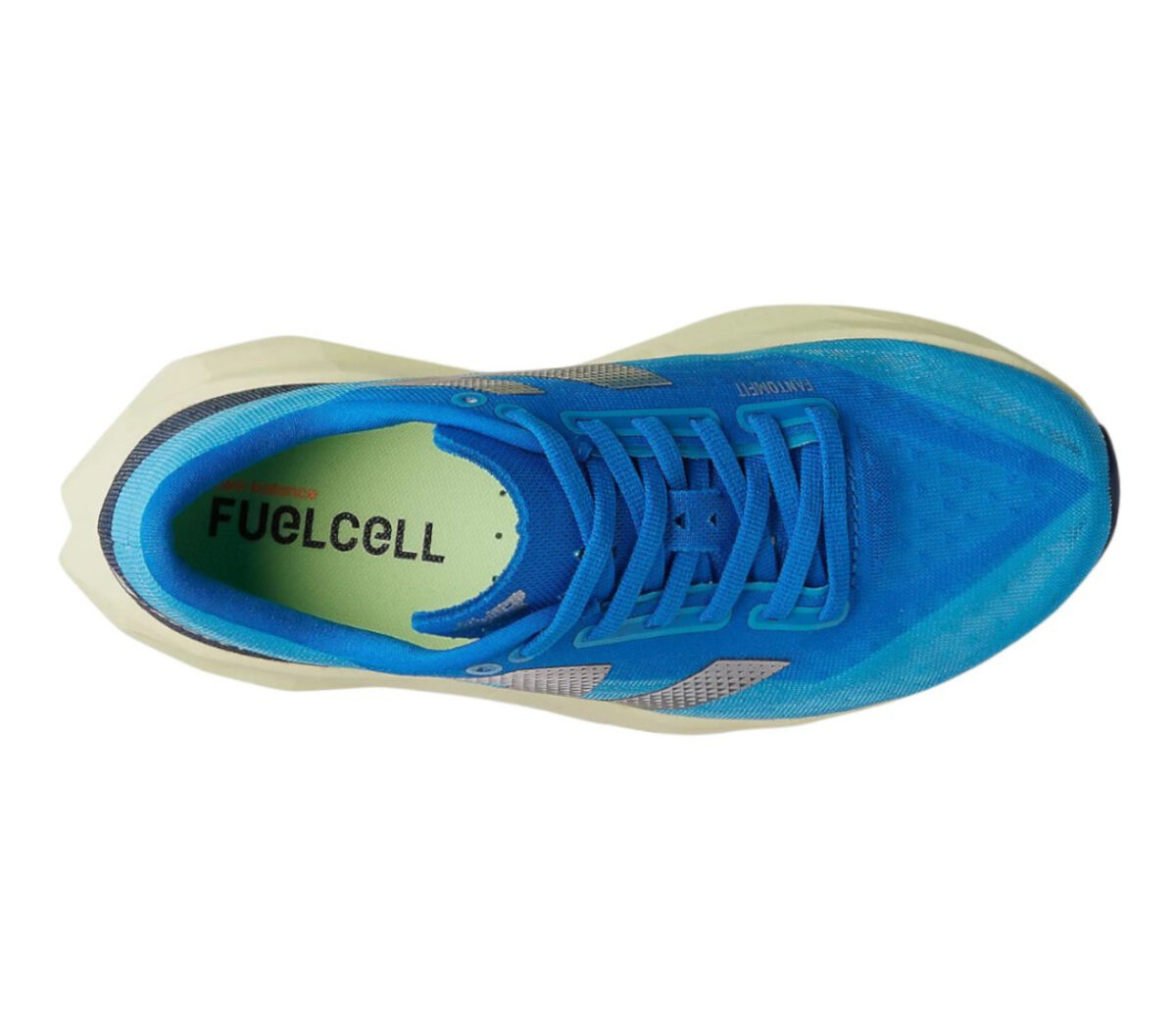 Tomaia Scarpa New Blance Fuelcell Rebel v4 donna Spice Blue Limelight e Blue Oasis