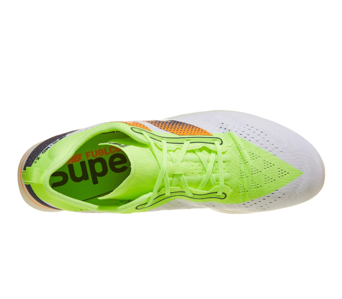 Tomaia Scarpa New Balance FuelCell Supercomp MD-X v3 unisex bianca verde