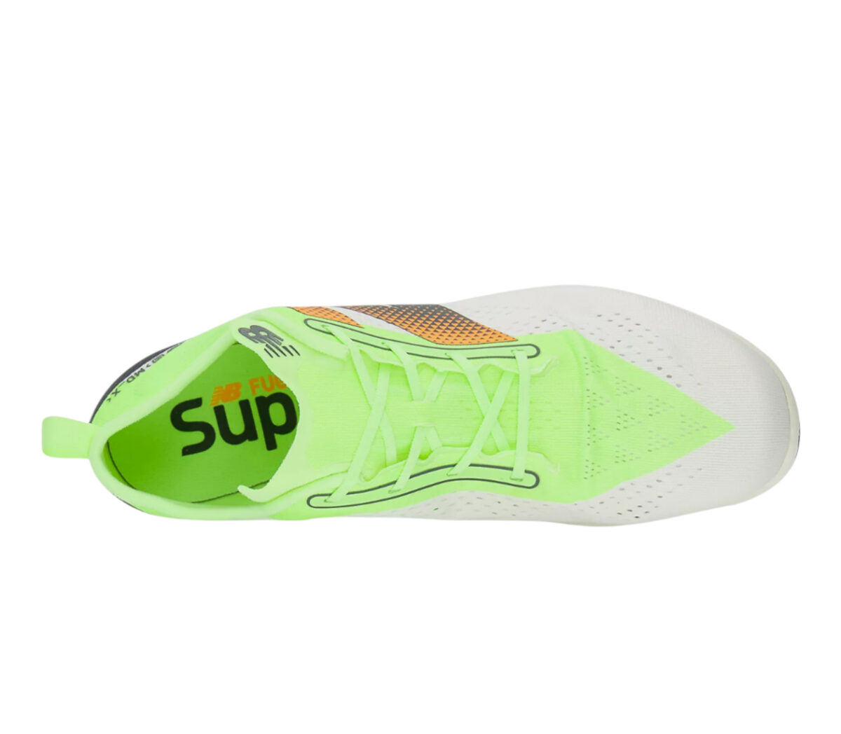 Tomaia Scarpa New Balance FuelCell SuperComp MD-X v3 unisex bianca verde