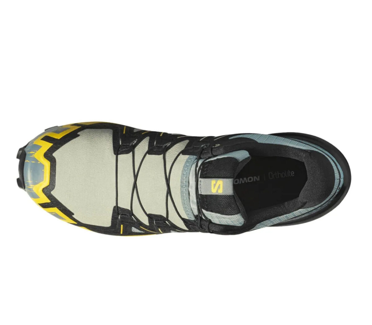 tomaia scarpa da trail uomo salomon speedcross 6 grigia e gialla