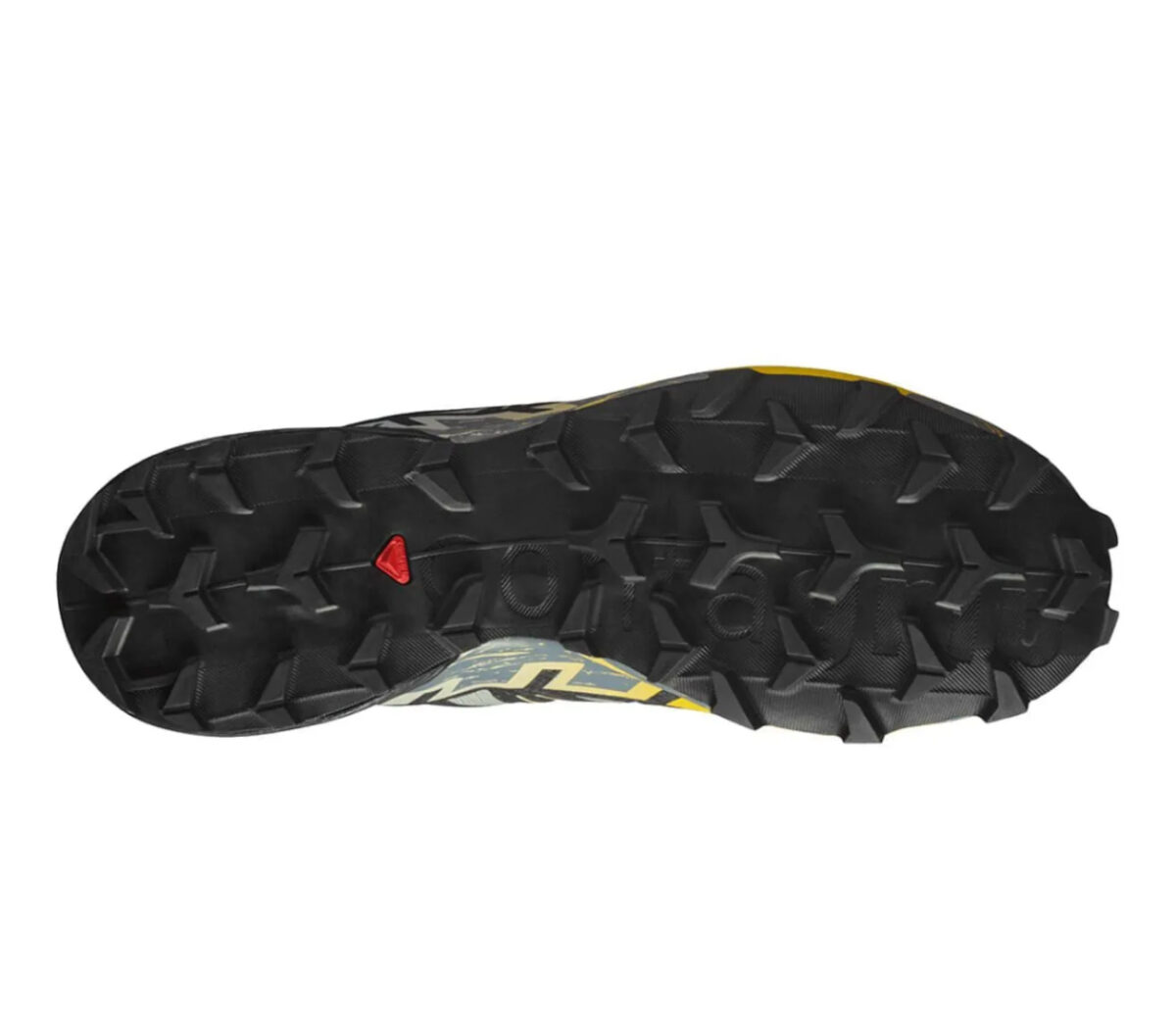 suola scarpa da trail uomo salomon speedcross 6 grigia e gialla
