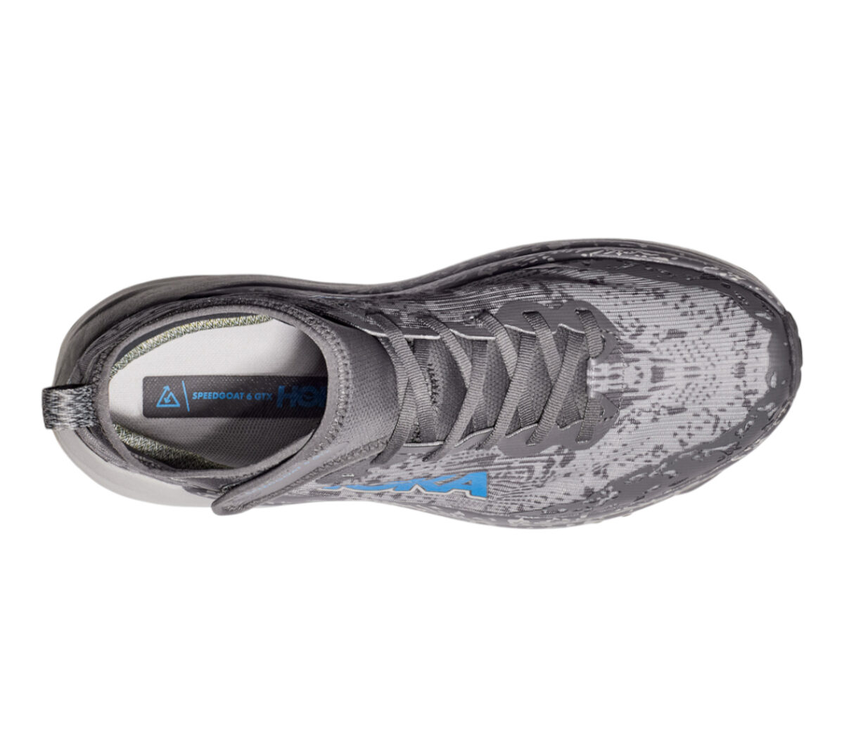 Tomaia Scarpa Hoka Speedgoat 6 Mid GTX uomo grigia