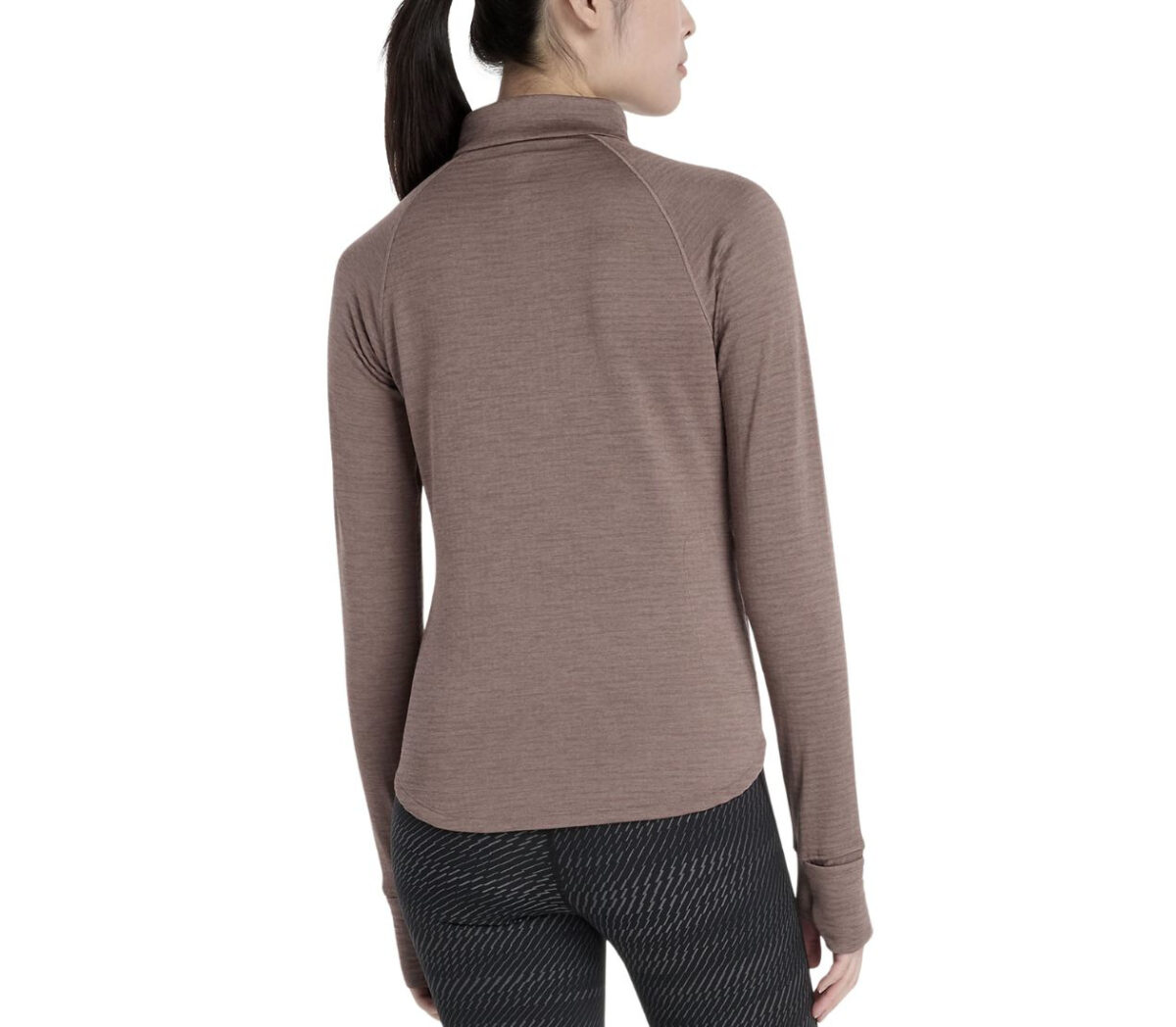 Dietro Felpa New Balance Athletics Heat Grid 1/2 zip donna earth shadow heather