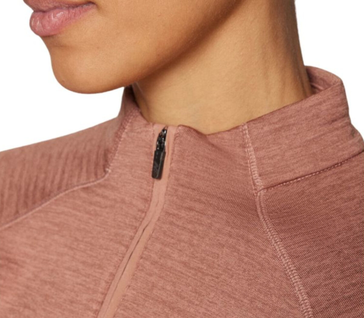 Dettaglio Maglia New Balance Athletics Heat Grid ½ Zip donna rosa