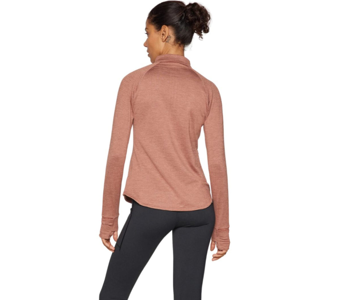 Dietro Maglia New Balance Athletics Heat Grid ½ Zip donna rosa