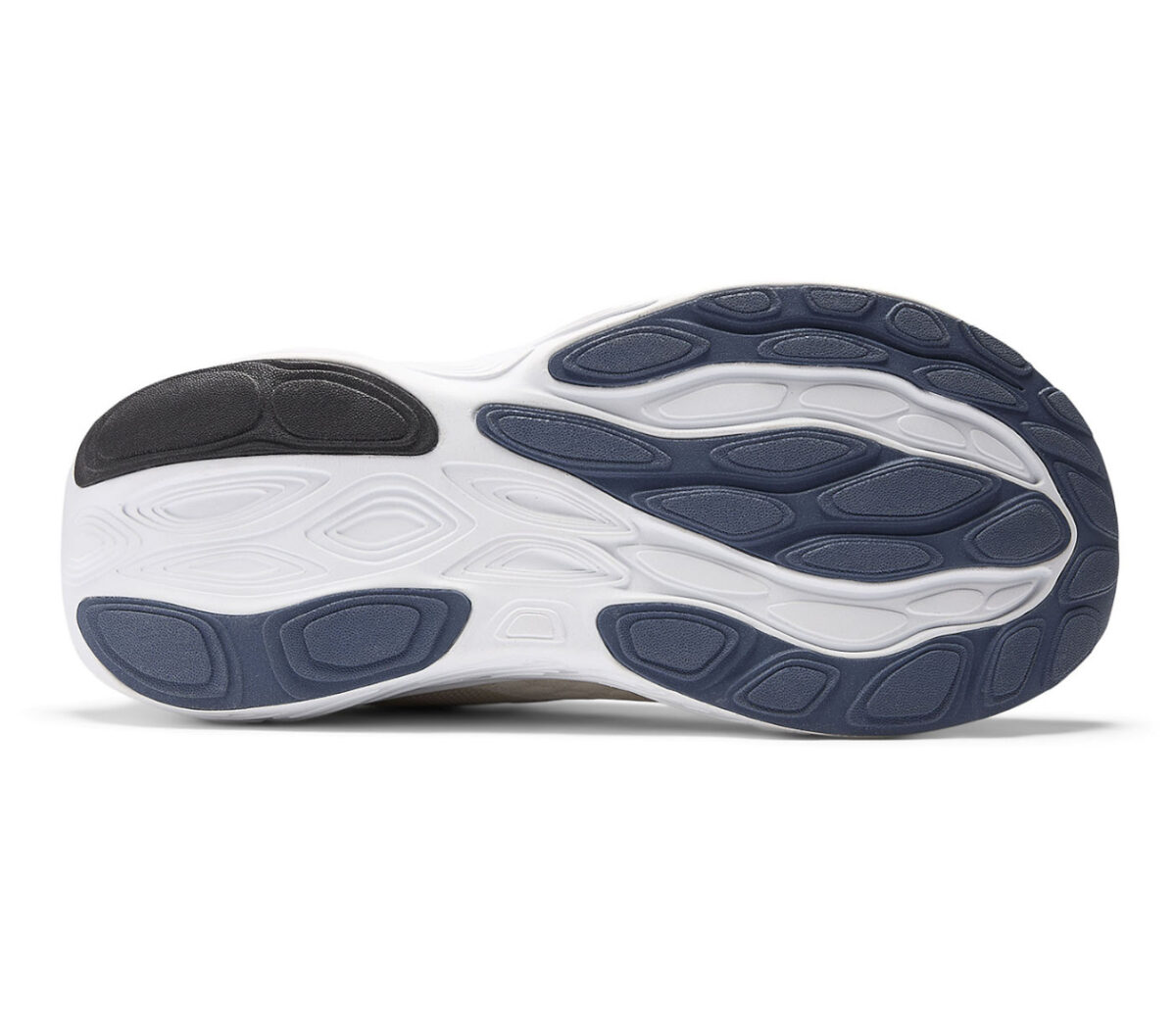Suola Scarpa New Balance Fresh Foam 1080 v14 uomo Sea Salt con Vintage Indigo e Hot Mango