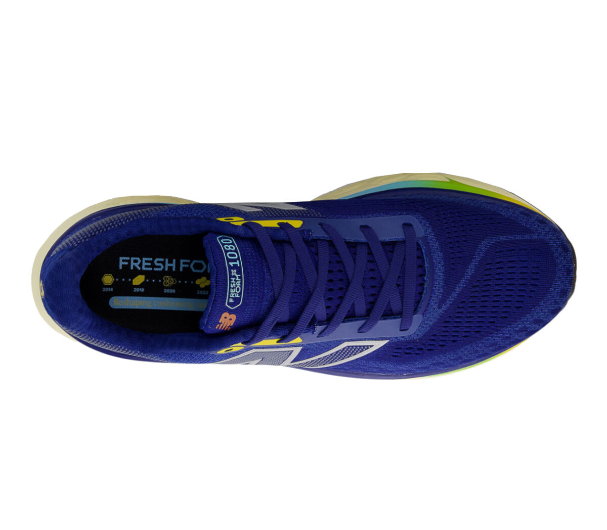 Tomaia Scarpa New Balance Fresh Foam X 1080 v14 uomo blu bianca