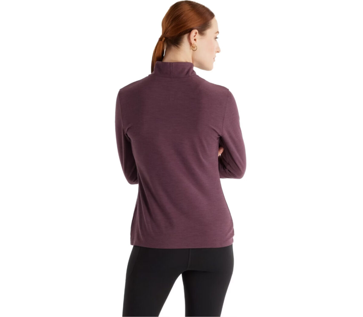 Dietro Maglia New Balance Sport Essential Space Dye Quarter Zip donna viola