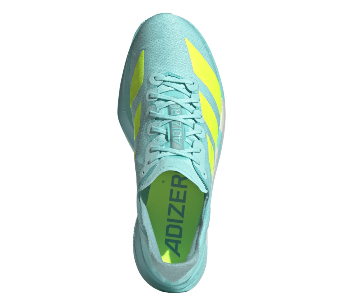 Tomaia Scarpa Adidas Adizero Adios Pro 4 uomo verde acqua gialla