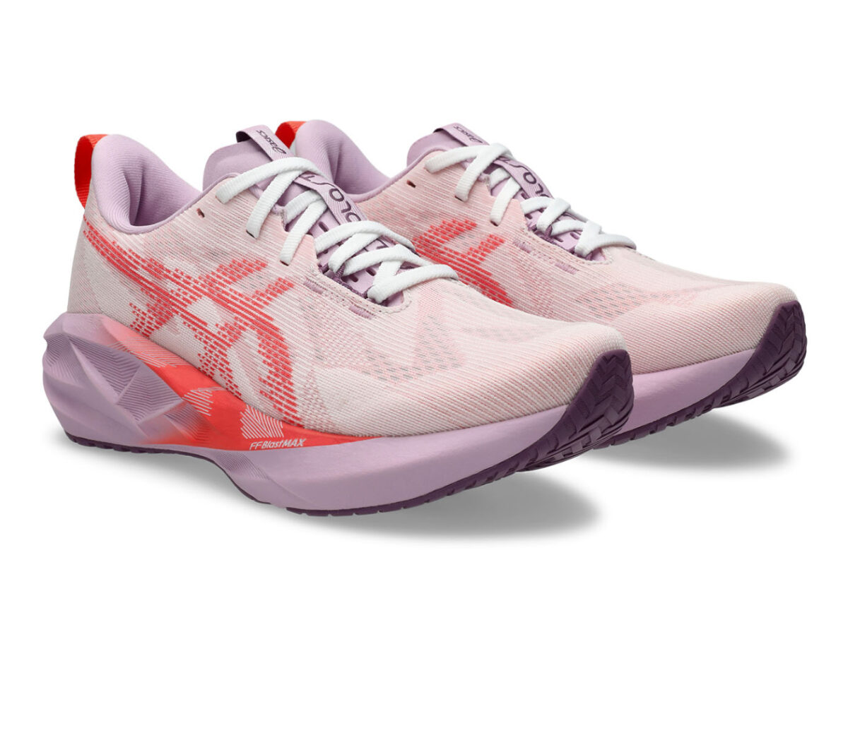 Coppia Scarpa Asics Novablast 5 donna White Coral Reef