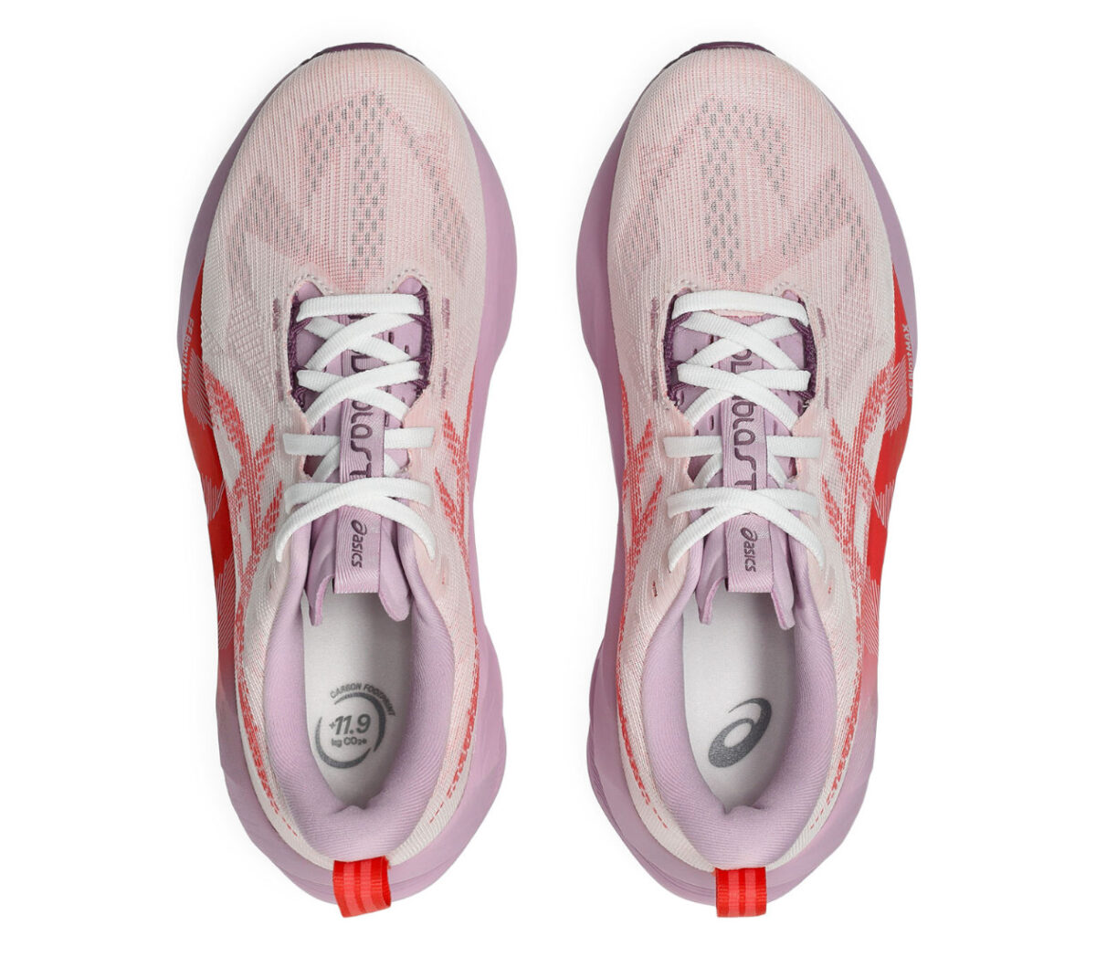 Tomaia Scarpa Asics Novablast 5 donna White Coral Reef