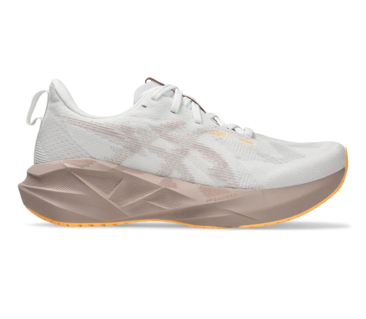 Scarpa Asics Novablast 5 donna bianca beige