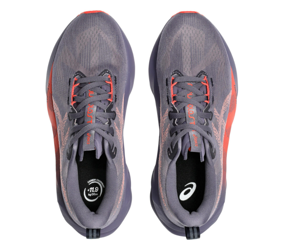Tomaia Scarpa Asics Novablast 5 donna Greyish Purple/Coral Reef