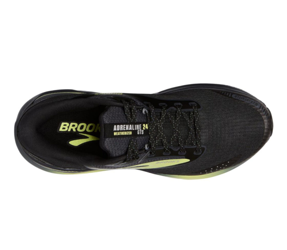 Tomaia Scarpa Brooks Adrenaline GTS 24 Weatherized uomo nera gialla