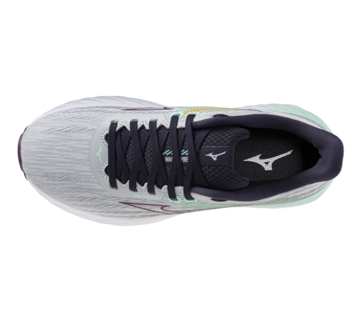 Tomaia Scarpa Mizuno Wave Inspire 21 uomo grigia viola
