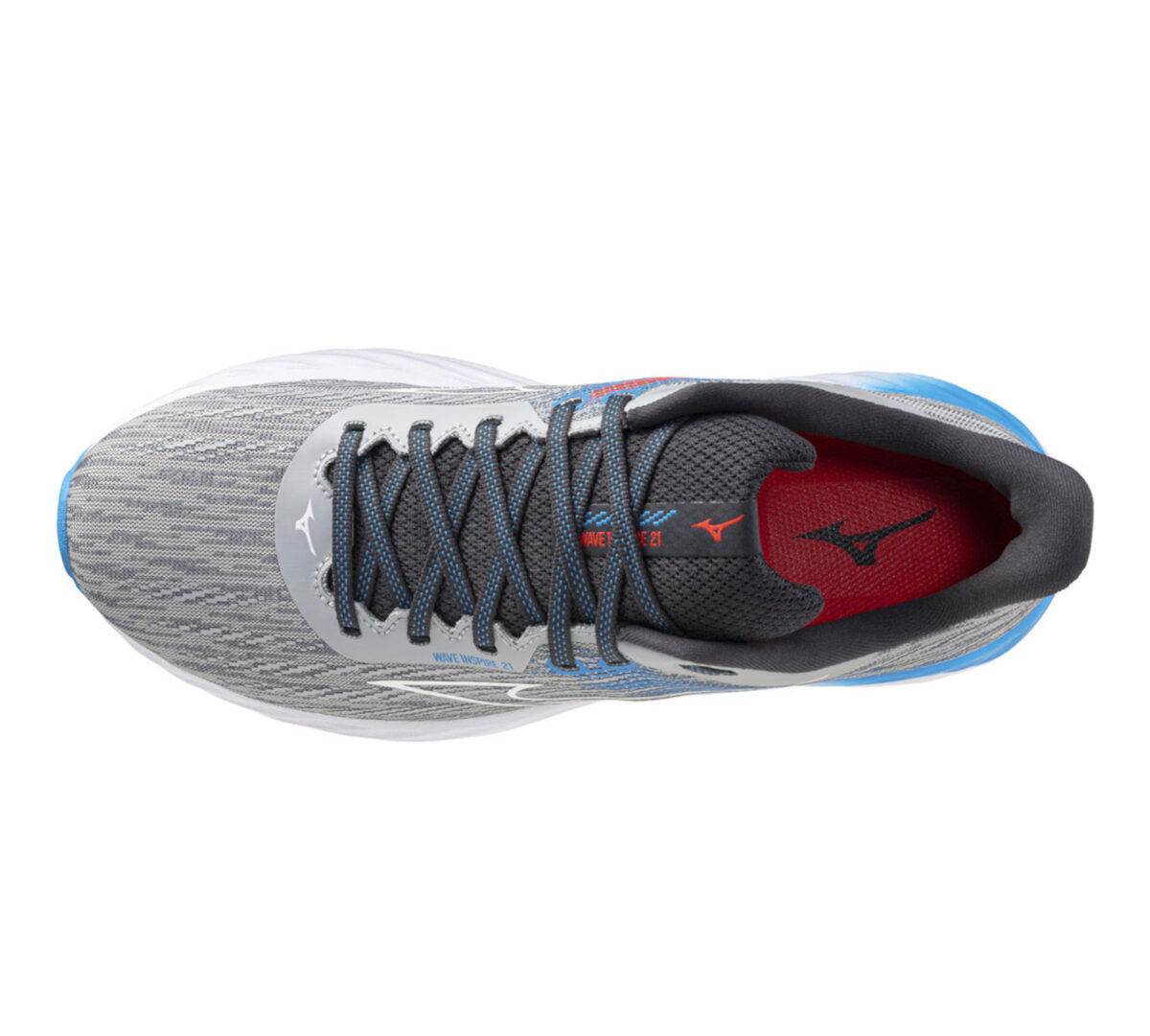 Tomaia Scarpa Scarpa Mizuno Wave Inspire 21 uomo grigia celeste