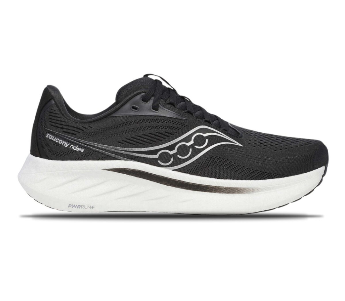 Scarpa Saucony Ride 18 Wide uomo bianca nera