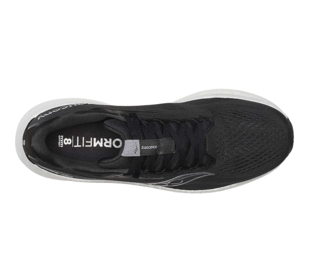 Tomaia Scarpa Saucony Ride 18 Wide uomo bianca nera
