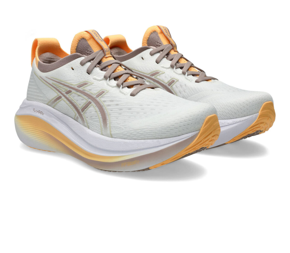 Coppia Scarpa Asics Gel-Nimbus 27 donna White Fawn