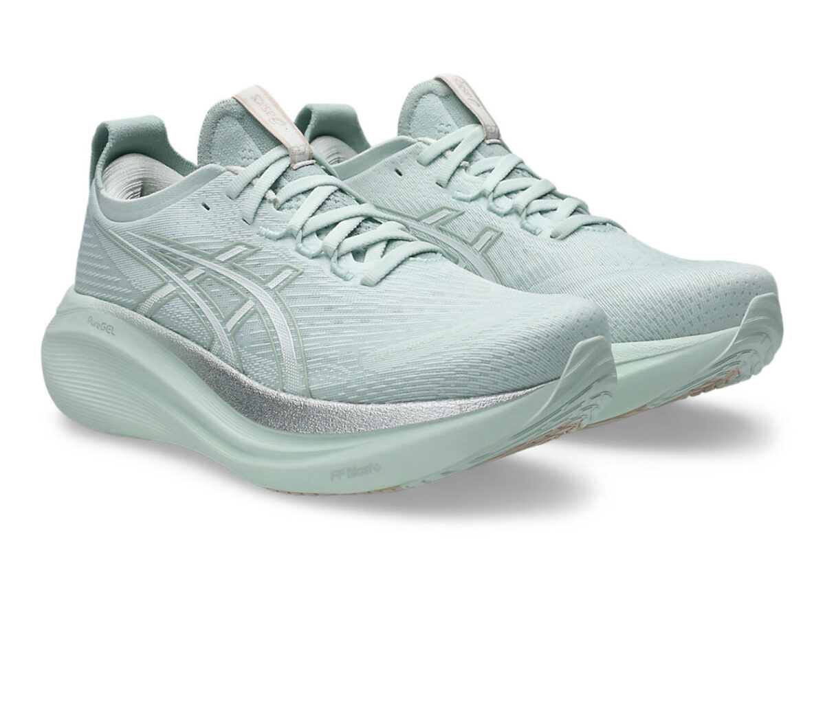 Coppia Scarpa Asics Gel-Nimbus 27 donna Pure Aqua White