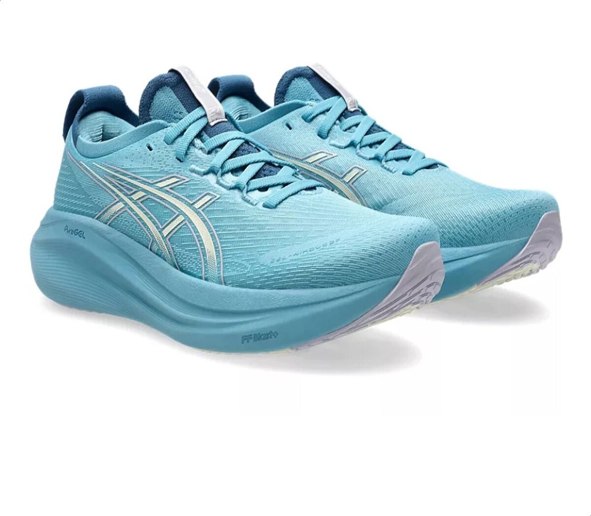 Coppia Scarpa Asics Gel Nimbus 27 donna stillwater cream