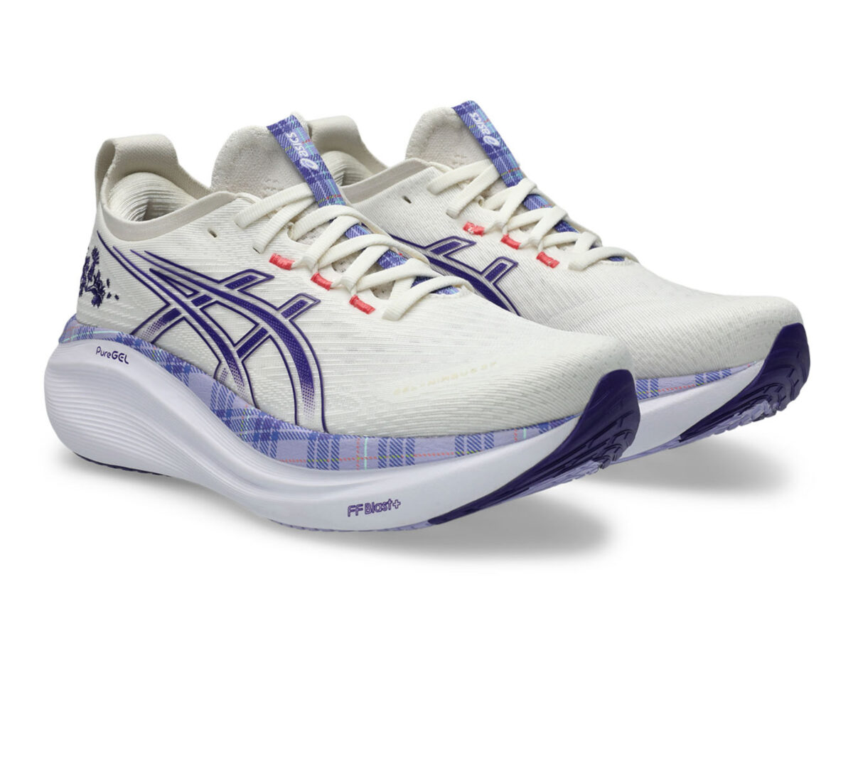 Coppia Scarpa Asics Gel nimbus 27 donna bianca viola