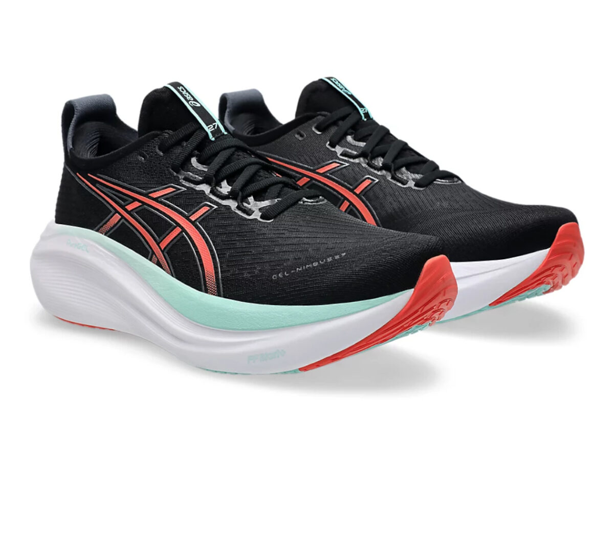 Coppia Scarpa Asics Gel-Nimbus 27 uomo nera rossa