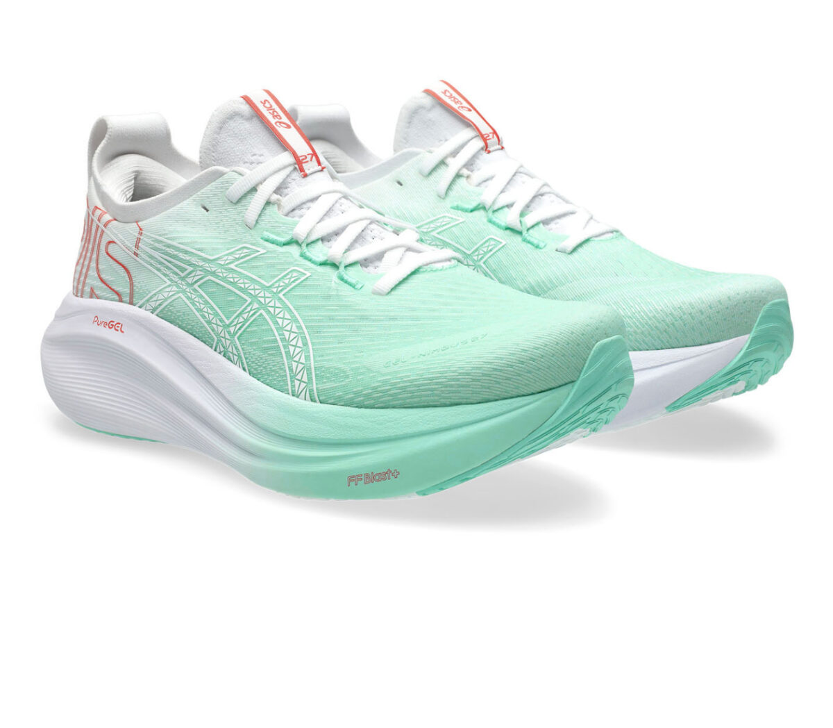 Coppia Scarpa Asics Gel-Nimbus 27 uomo verde bianca