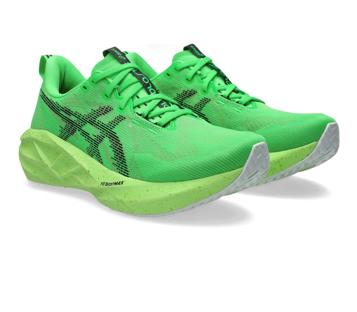 Coppia Scarpa Asics Novablast 5 uomo verde fluo