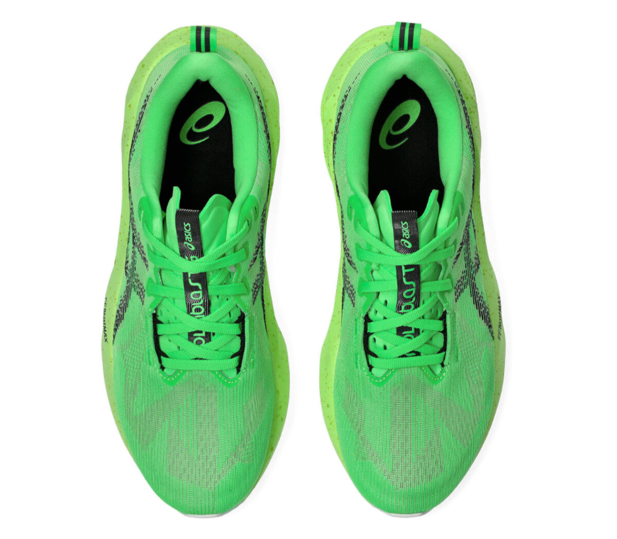 Tomaia Scarpa Asics Novablast 5 uomo verde fluo
