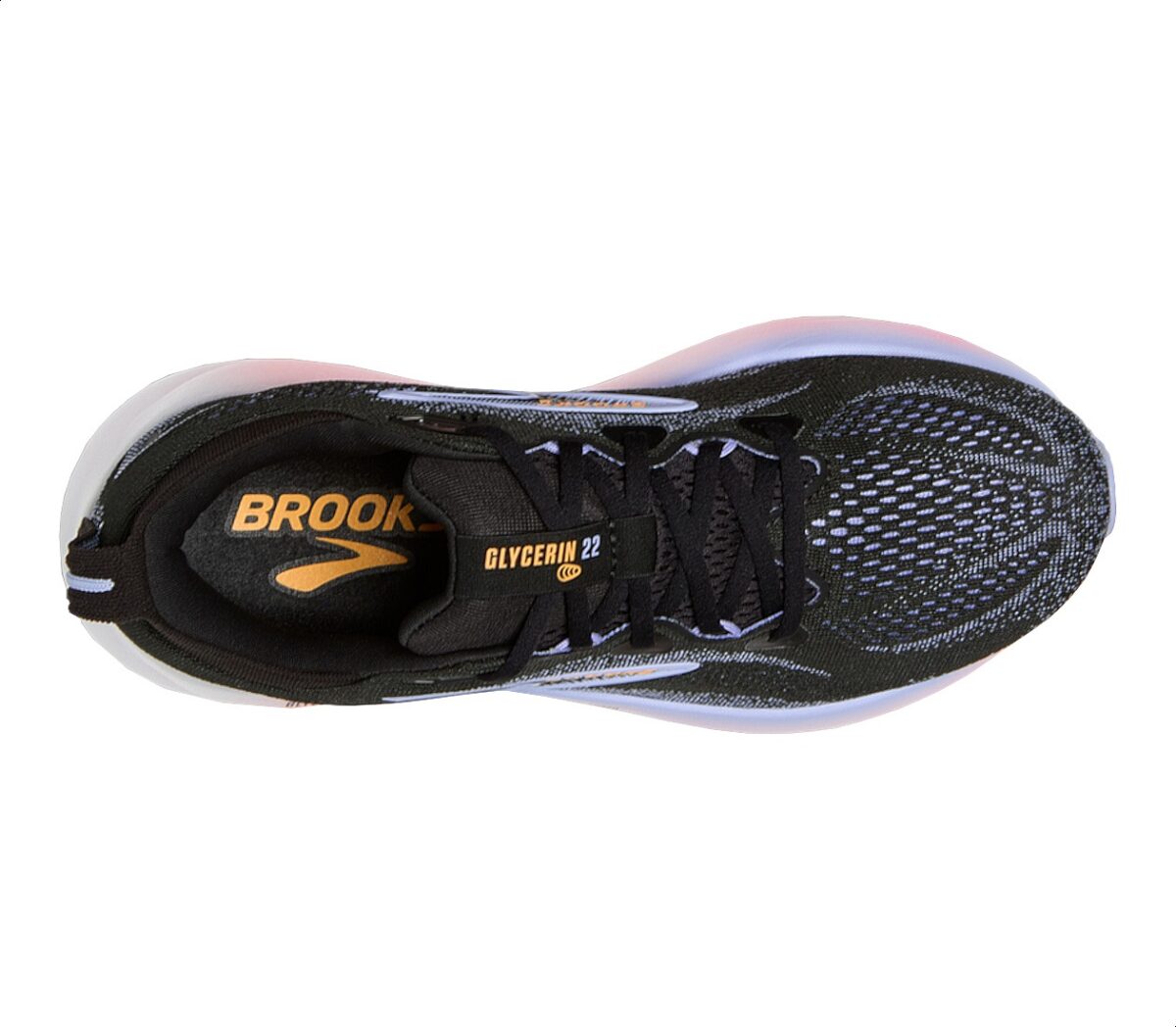 Tomaia Scarpa Brooks Glycerin 22 donna nera rosa