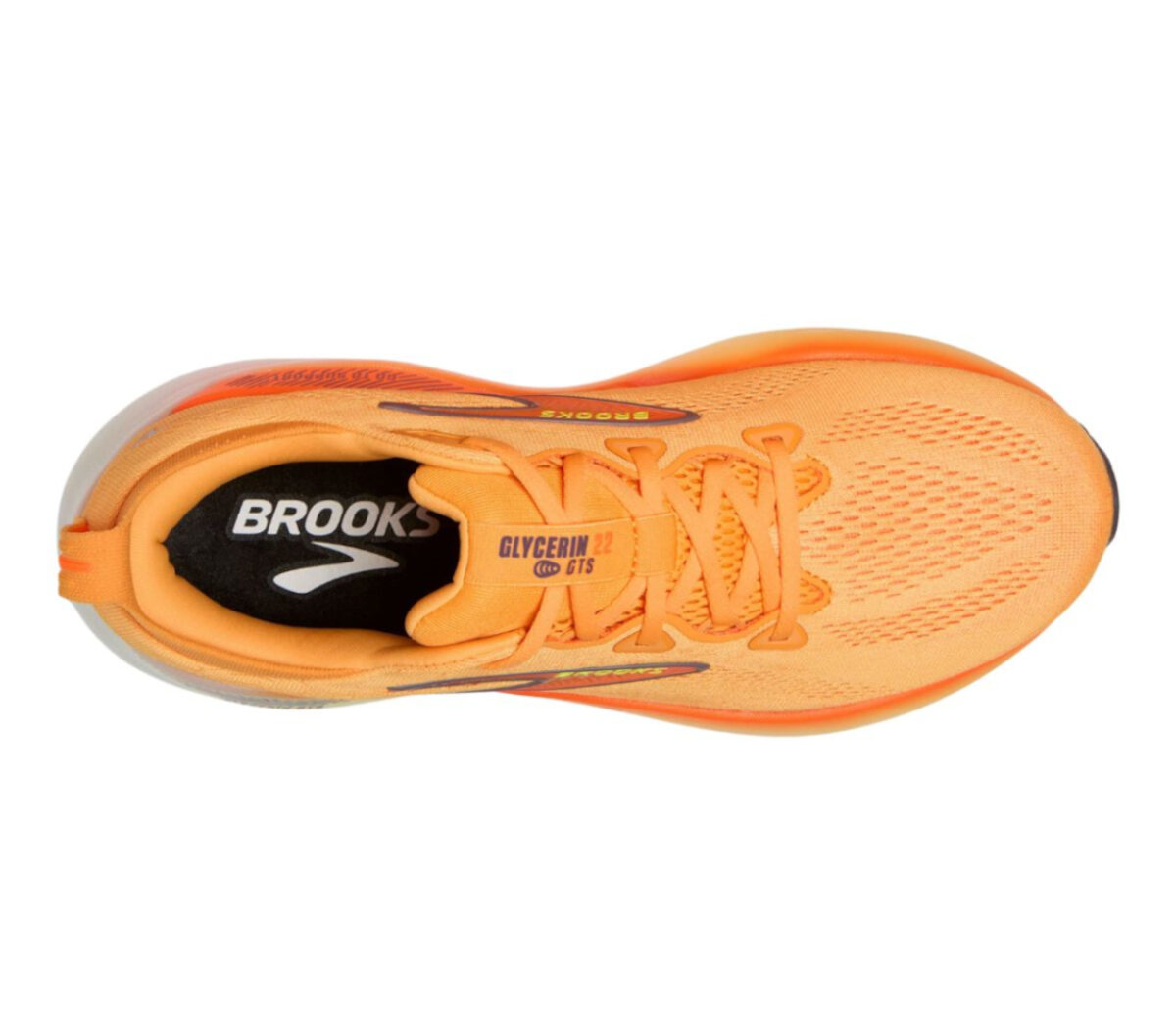 Tomaia Scarpa Brooks Glycerin GTS 22 uomo arancione
