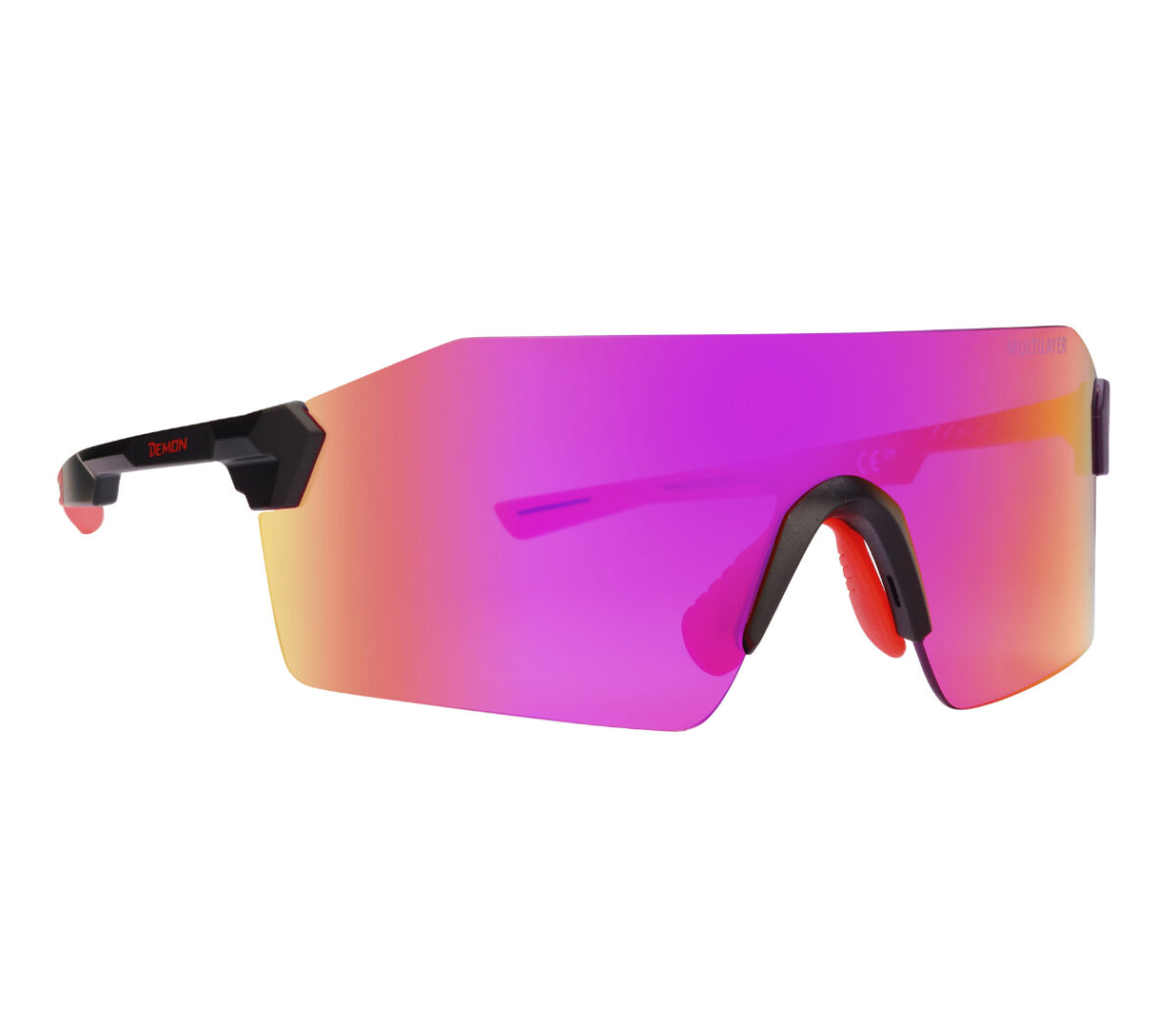 Occhiale Demon Superpiuma unise matt black red