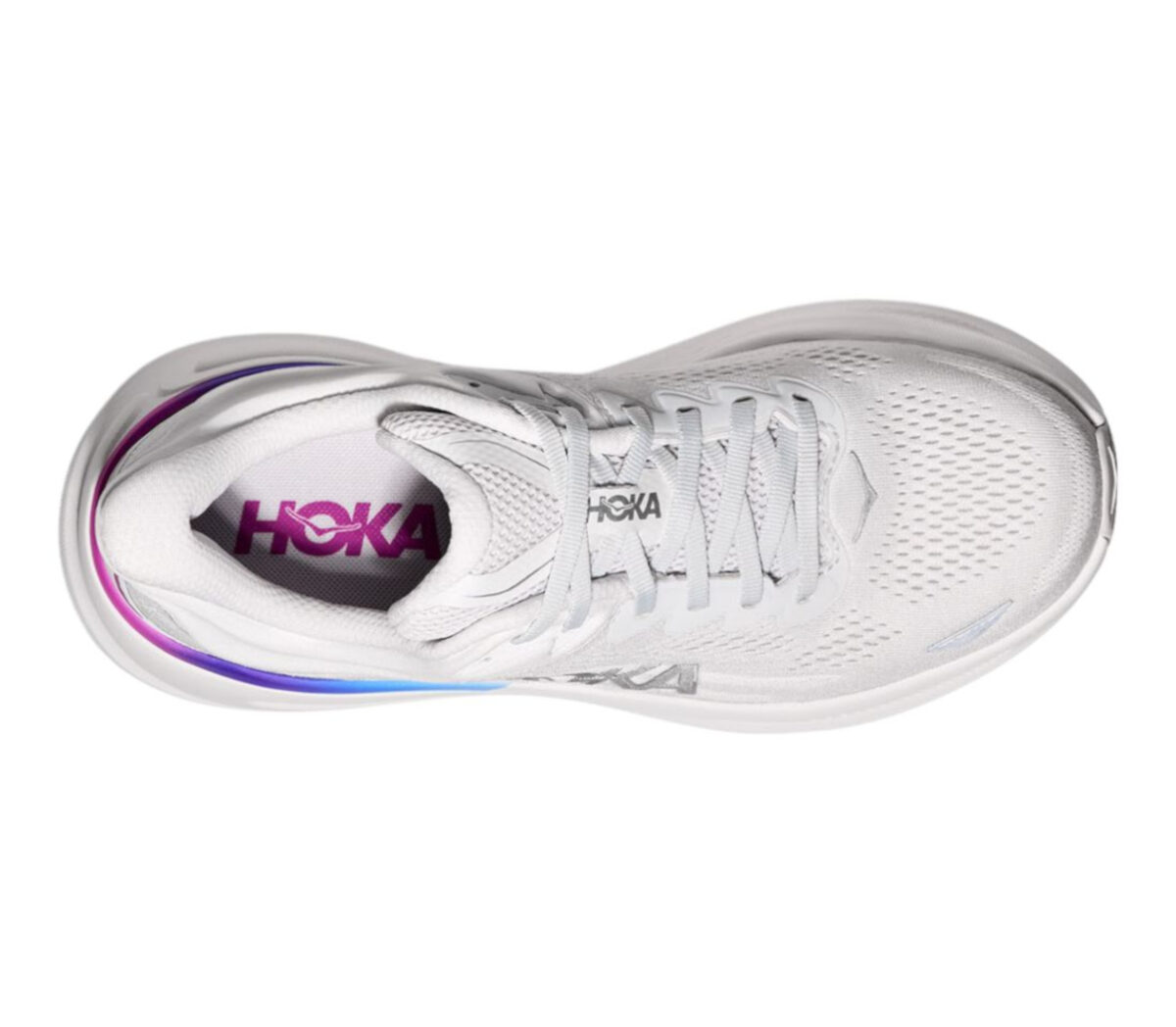 Tomaia Scarpa Hoka Bondi 9 donna cosmic grey white