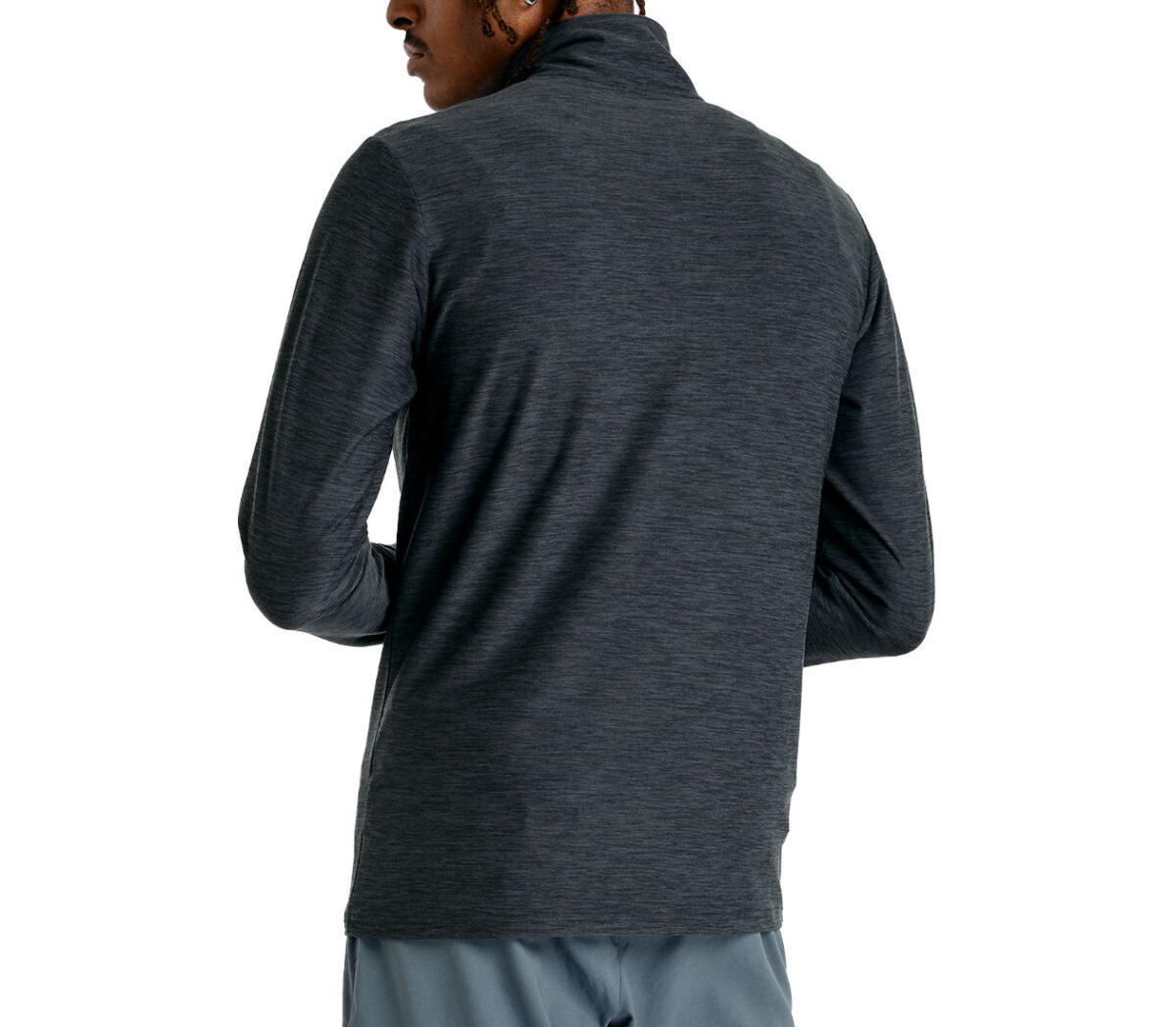 Dietro Maglia New Balance Space Dye ¼ Zip uomo nera